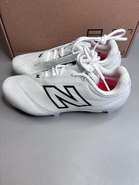 New Balance BurnX4 Lacrosse Cleats White/Black mens size 5.5